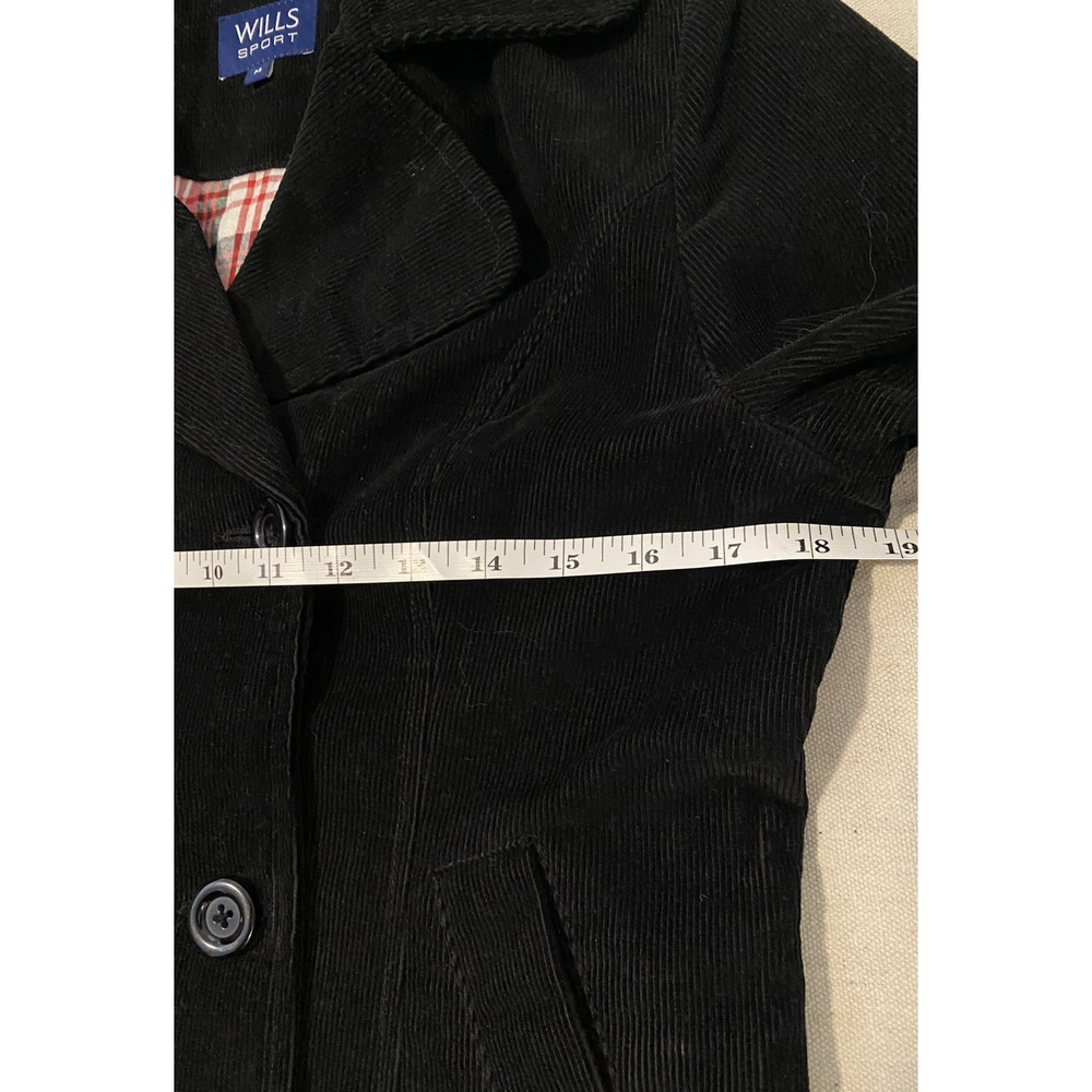 Black Double-Breasted Women's Corduroy Jacket - Picture 12 of 16
